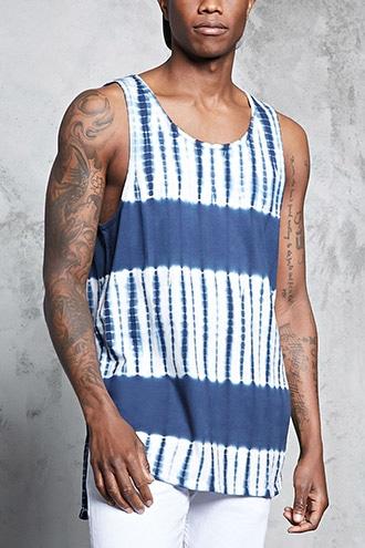 Forever21 Longline Tie-dye Tank Top