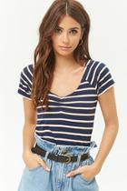Forever21 Multicolor Striped Ruched Top