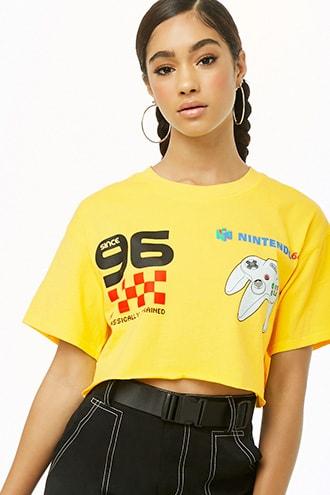 Forever21 Nintendo 64 Cropped Graphic Tee