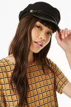 Forever21 Faux Leather Brim Cabby Hat