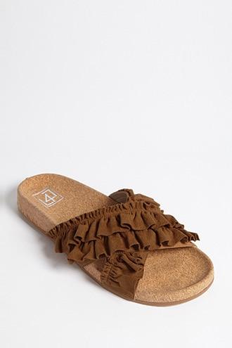 Forever21 L4l By Lust For Life Ruffled Strap Sandals