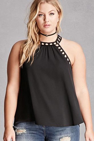 Forever21 Plus Size Geo Cutout Top
