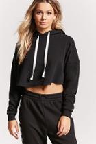 Forever21 Boxy Raw-cut Cropped Hoodie