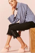 Forever21 Grommet Ring Straight-leg Jeans
