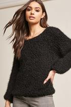 Forever21 Fuzzy Sweater-knit Top