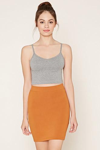 Forever21 Women's  Amber Cotton-blend Pencil Skirt