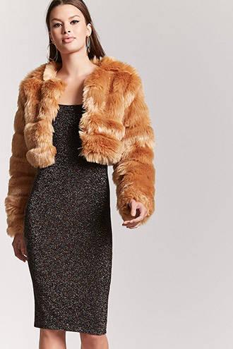 Forever21 Metallic Knit Midi Dress
