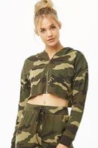 Forever21 Active Camo Print Cropped Jacket