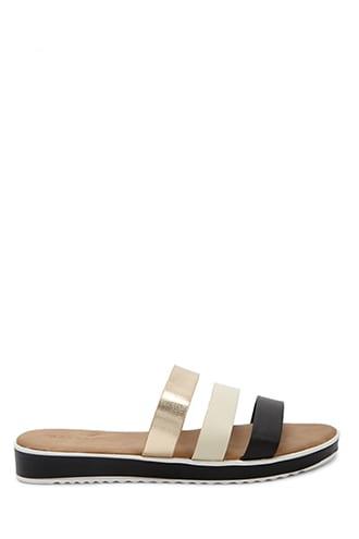 Forever21 Strappy Platform Slide Sandals