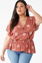 Forever21 Plus Size Abstract Surplice Top
