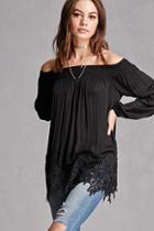 Forever21 Off-the-shoulder Crochet Top