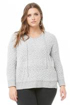 Forever21 Plus Size Hooded Popcorn-knit Sweater