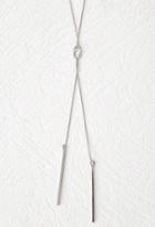Forever21 Knotted Matchstick Necklace (silver)
