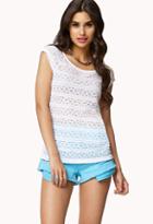 Forever21 Lace-paneled Tee
