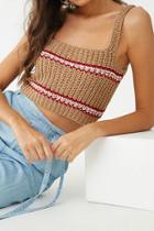 Forever21 Striped  Crop Top