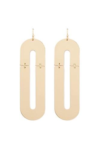 Forever21 Hinge-inspired Oblong Cutout Drop Earrings