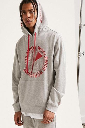Forever21 Worldwide Graphic Hoodie