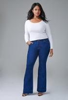 Forever21 Plus Women's  Classic Flared Jeans (indigo)
