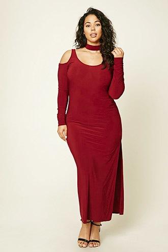 Forever21 Plus Women's  Plus Size Choker Maxi Dress
