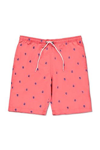 Forever21 Rose Embroidered Swim Trunks