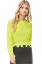 Forever21 Destroyed Ribbed Sweater