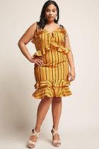 Forever21 Plus Size Stripe Ruffle Dress