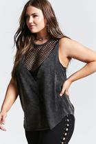 Forever21 Plus Size Mesh-panel Top