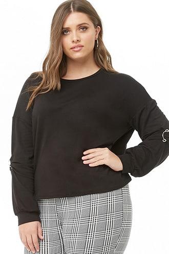 Forever21 Plus Size Metal Ring-accent Top