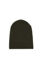 Forever21 Waffle Knit Beanie (olive)