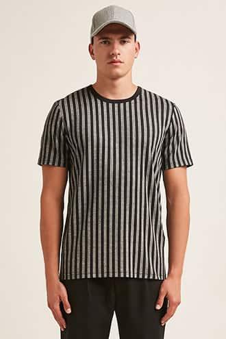 Forever21 Marled Knit Striped Tee