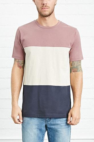 Forever21 Colorblock Crew Neck Tee
