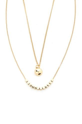 Forever21 Ball Pendant Necklace Set
