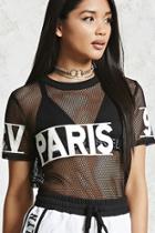 Forever21 Paris 95 Mesh Tee