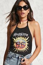 Forever21 Sublime Graphic Halter Top