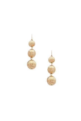Forever21 Carved Bauble Drop Earrings