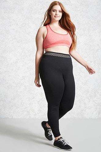 Forever21 Plus Size Open-mesh Leggings