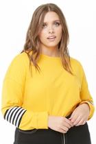 Forever21 Plus Size Striped-panel Tee