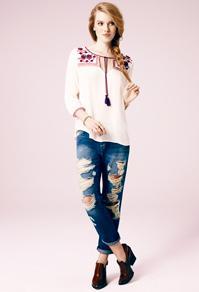 Forever21 Rustic Ripped Jeans