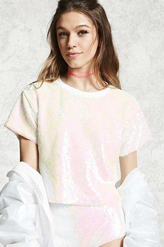 Forever21 Iridescent Sequin Top