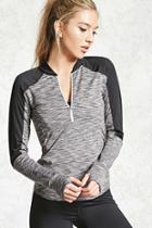 Forever21 Active Marled Panel Pullover