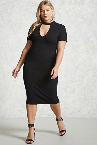 Forever21 Plus Size Cutout Midi Dress