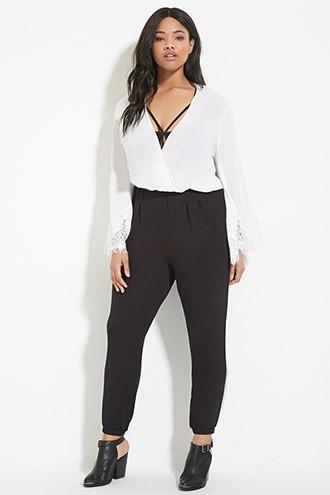 Forever21 Plus Women's  Black Plus Size Joggers
