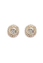 Forever21 Rhinestone Circle Studs (gold/clear)