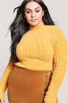 Forever21 Plus Size Fuzzy Ribbed Knit Sweater