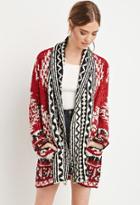 Forever21 Abstract Diamond Patterned Cardigan