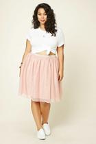 Forever21 Plus Women's  Plus Size Metallic-flecked Skirt