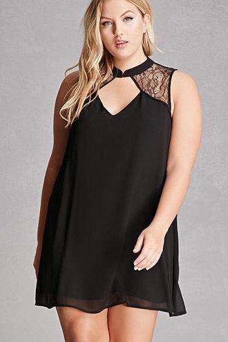 Forever21 Plus Size Mock Neck Shift Dress