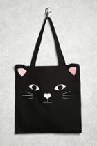 Forever21 Cat Graphic Canvas Tote