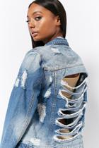 Forever21 12x12 Distressed Denim Jacket