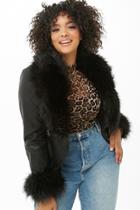 Forever21 Faux Fur-trim Jacket